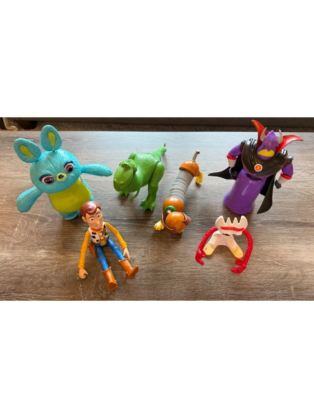 Disney Pixar Toy Figure Lot Woody Rex Forky Bunny Zurg Slinky Toy Story Mixed